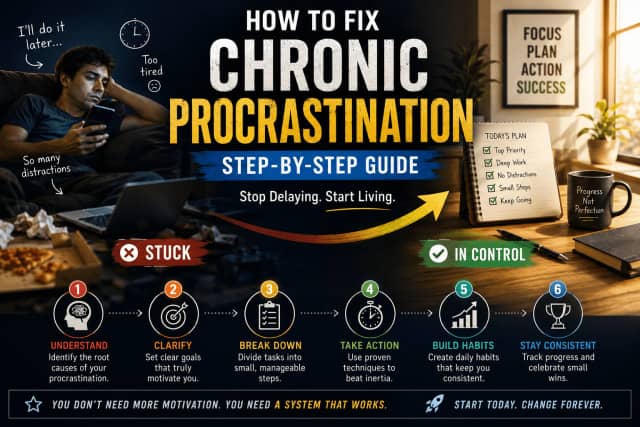 How to Fix Chronic Procrastination: A Step-by-Step Guide to Actually Getting Things Done