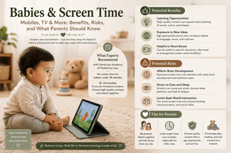 Screen Time and Babies: Why Keeping Infants Away From Mobiles and TV Matters (Benefits, Risks, and Practical Tips)